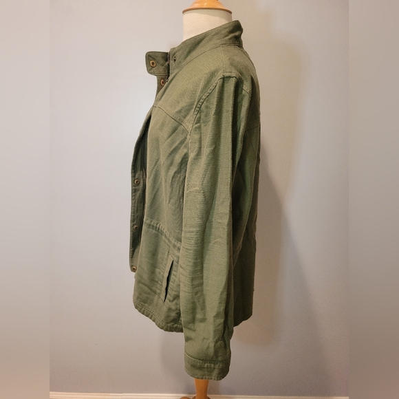 J. Crew Green Utility Military Lightweight Cotton Jacket SZ L - Picture 4 of 8